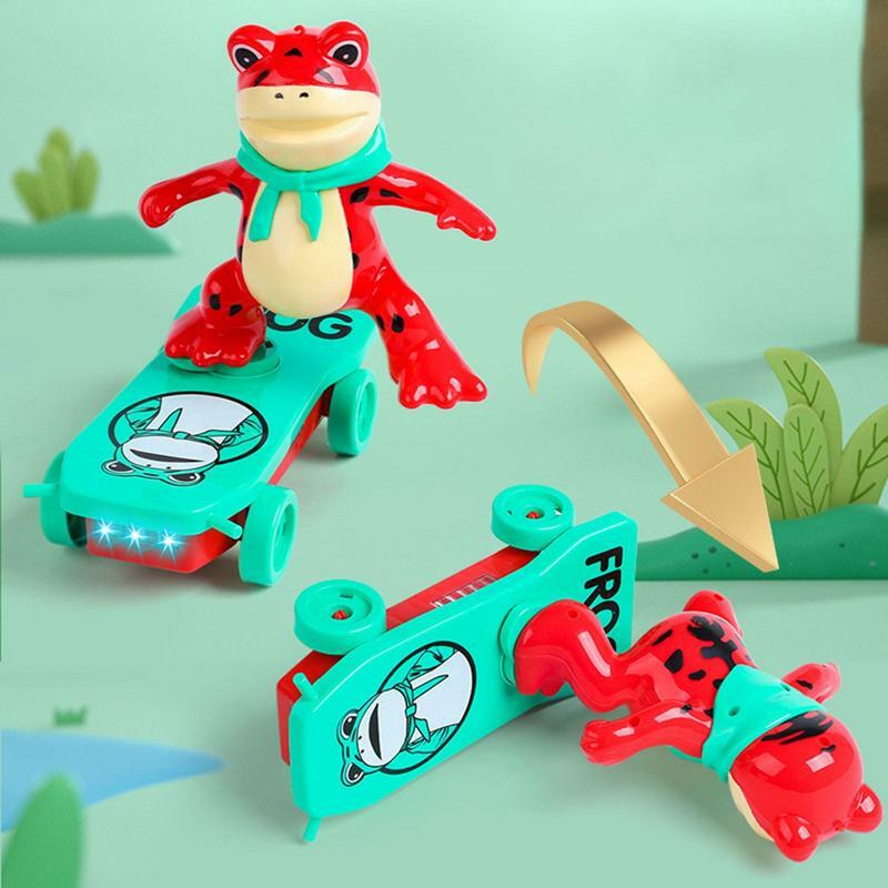 Kaskaderska deskorolka zabawka żaba Robot elektryczny deskorolka zabawka kreskówka rowerek biegowy zabawka interaktywna zabawka hulajnoga edukacyjna