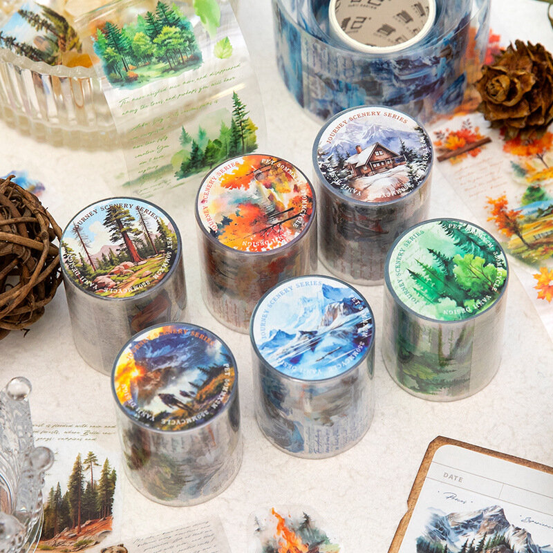 Yanji Pet Tape Reise Landschaft Serie Natur Berg Pflanze Journal Material DIY dekorative Aufkleber