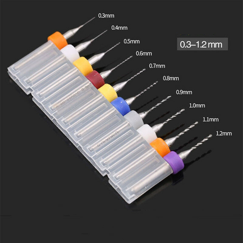 10 Stuks/50 Stuks 0.1Mm Tot 3.175Mm Pcb Mini Boor Bit Wolfraam Staalcarbide Voor Printplaat Cnc Boor Bits Machine