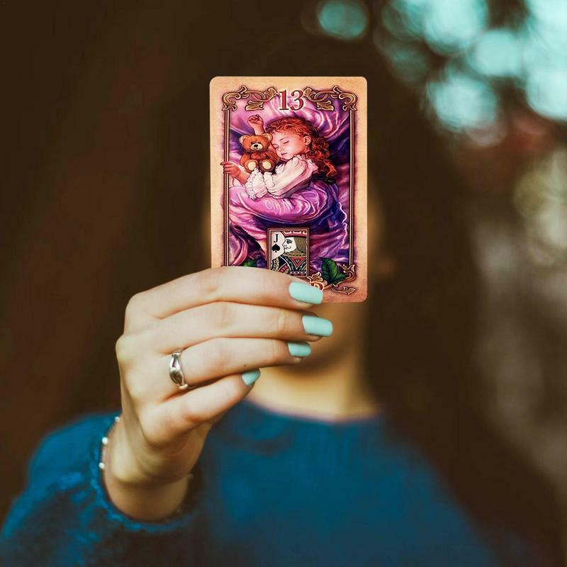 47 шт. карт Таро блестящие карточки Lenormand Tarot Оракл психологическая колода карточки для предсказаний для настольной игры гадания
