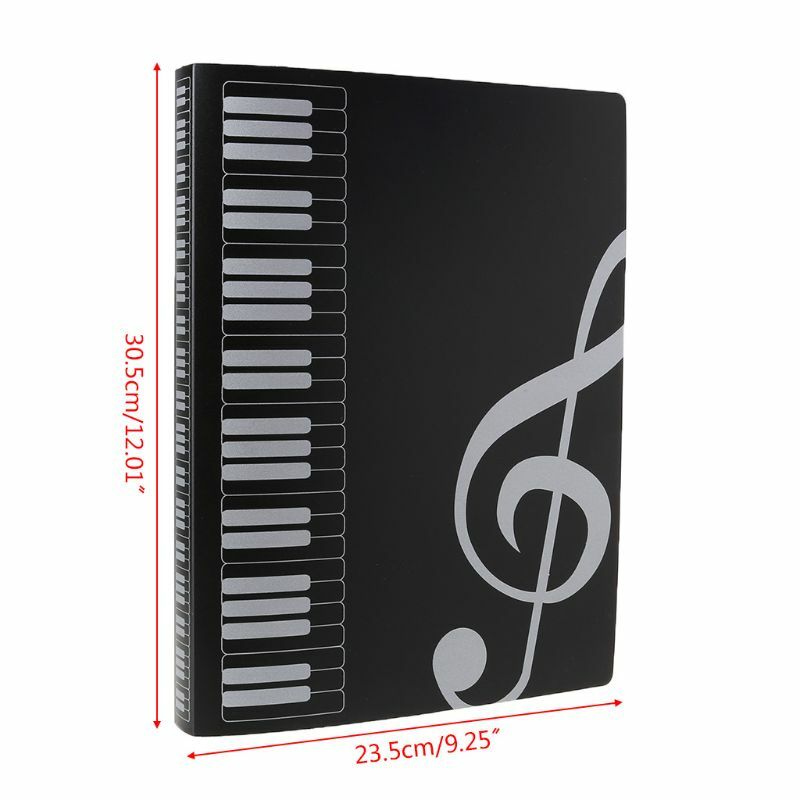 2022 جديد 40 صفحة A4 حجم البيانو الموسيقى النتيجة ورقة وثيقة مجلد ملفات التخزين المنظم