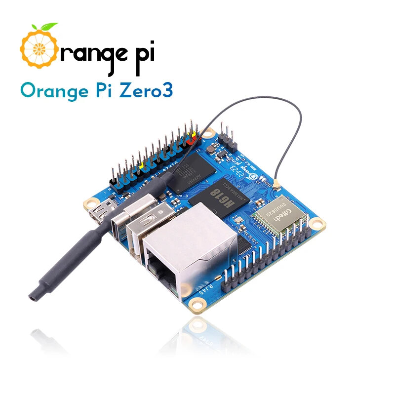 Orange Pi Zero 3 1GB 2GB 4GB RAM DDR4 Allwinner H618 WiFi Bluetooth Mini PC Zero3 papan pengembangan SBC Single Board komputer