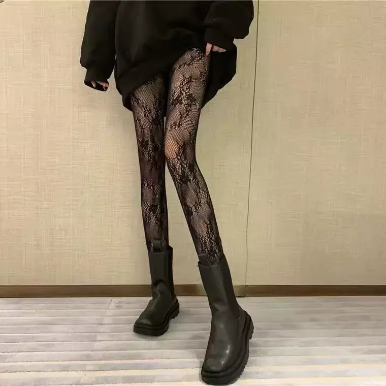 Bow Pants Fishnet Pantyhose Tights Fishnet Stockings Flower Rhinestone Mesh Tights Club Party Snake Proof Stockings