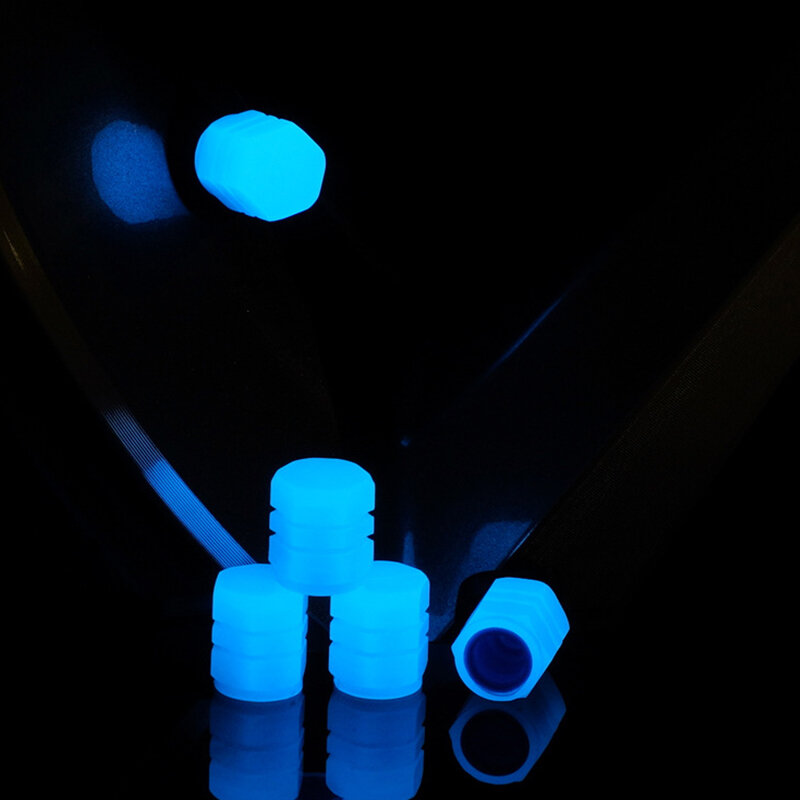 20 szt. Świecący nakrętki zaworu fluorescencyjny świecące w nocy wystrój samochodu piasta do koło rowerowe motocyklowego trzonek zaworu akcesoria samochodowe