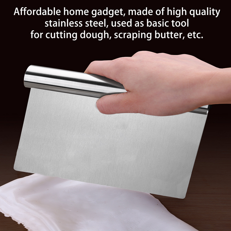 Stainless Steel Bench Scraper For Baking Flour Butter Cake Spatula Food Scoop Kitchen Gadget