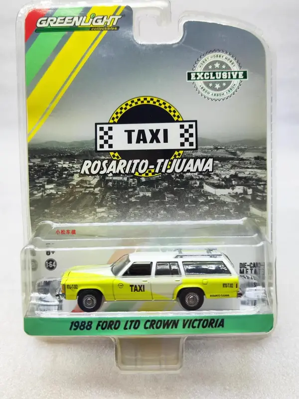 Ford LTO Crowna Victoria Wagon Táxi Diecast Metal Alloy Model Car Brinquedos, Coleção de Presente, 1:64, 1988