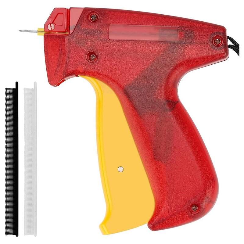 Kit de pistola de etiquetado, herramienta de puntada fina, Incluye pistola de etiqueta de reparación de ropa, 1 aguja, 1 sujetadores negros y 1 sujetadores blancos, fácil de usar