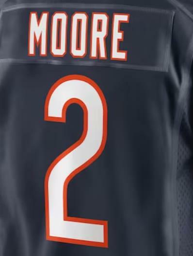 Cheap Embroidered Chicago America Football Jersey Name No. #2 D.J. Moore #34 Walter Payton Sports Shirts