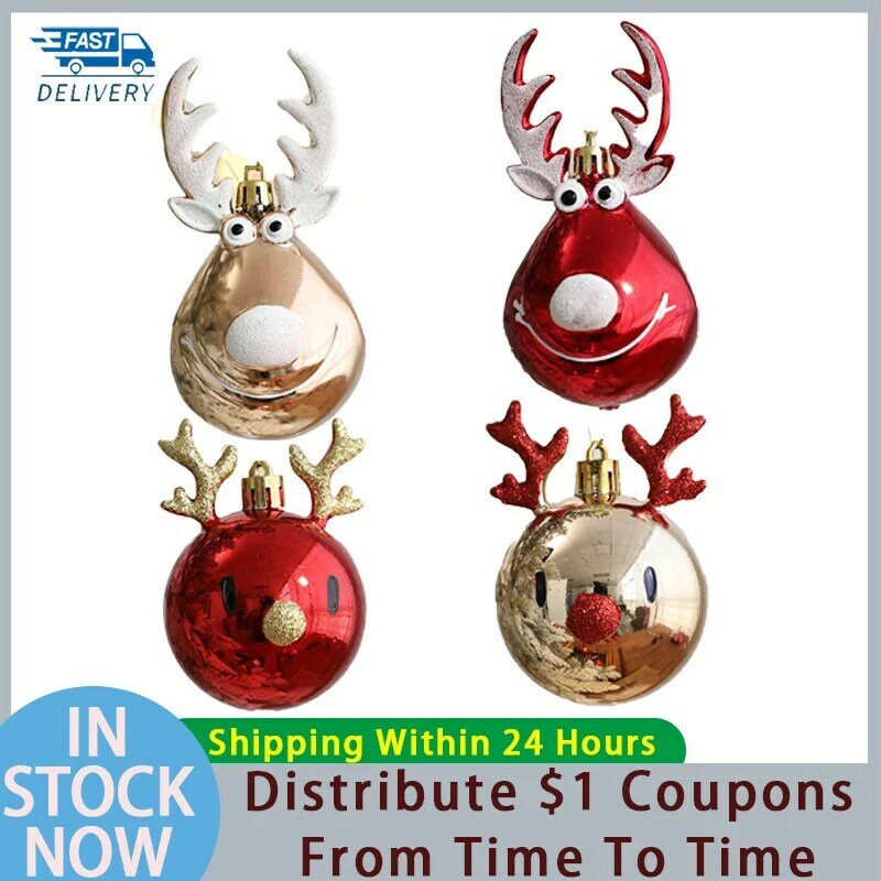 2 Stuks Elanden Kerstballen Ornamenten Kerstboom Opknoping Kerstbal Hanger Kerstversiering Voor Thuis Nieuwjaarsfeest Navidad 2023
