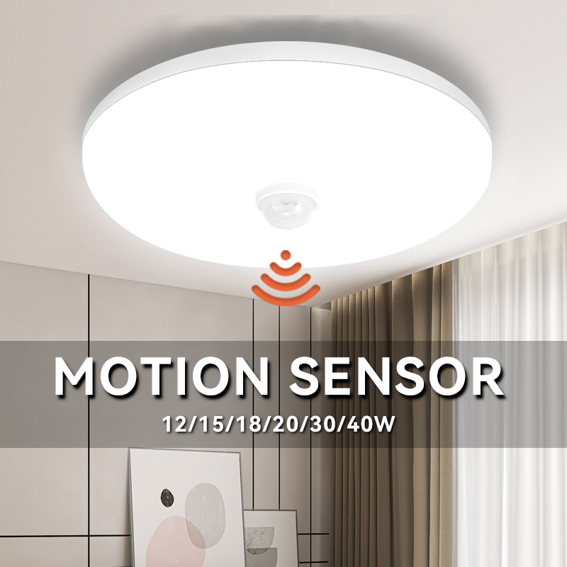 Sensore di movimento PIR plafoniera moderna lampada da soffitto a Led 12/15/18/20/30/40W ingresso balcone corridoio corridoi illuminazione 220V 110V
