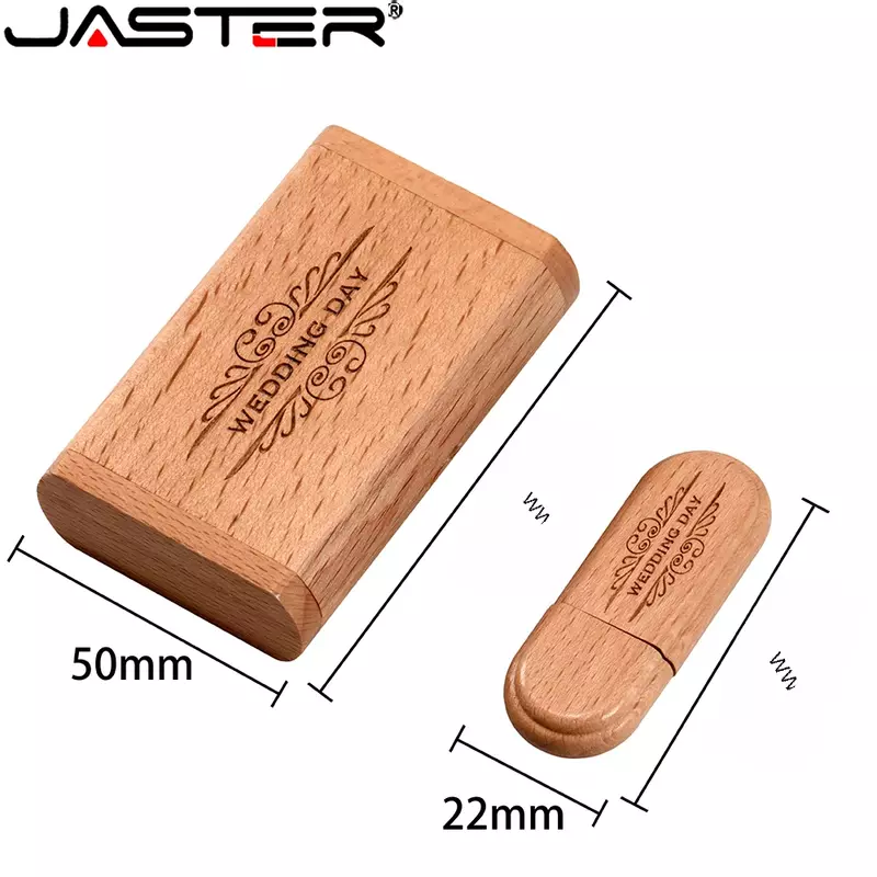 Jaster-木製のUSBフラッシュドライブ,カスタムロゴのないクリエイティブギフト,128GB, 64GB, 32GB, 10個セット