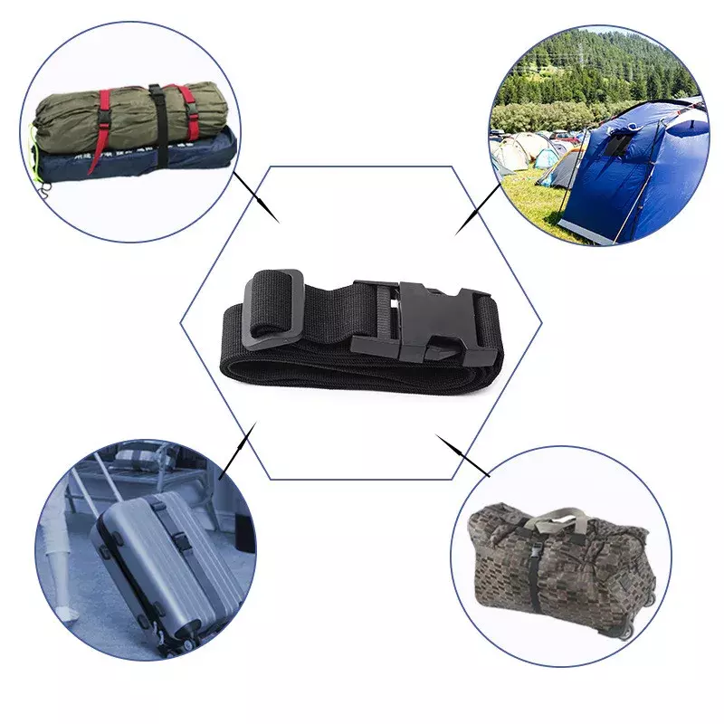 Correa de equipaje de viaje ajustable, cinturón de embalaje cruzado, correas protectoras de maleta, accesorios esenciales de viaje