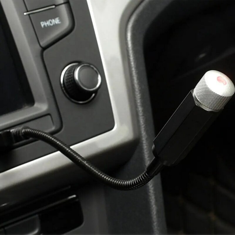 Zewnętrzne automatyczne obracanie USB gwiaździste niebo projektor świetlny samochodu bez nastrojowe oświetlenie okablowania migające światło wnętrza samochodu