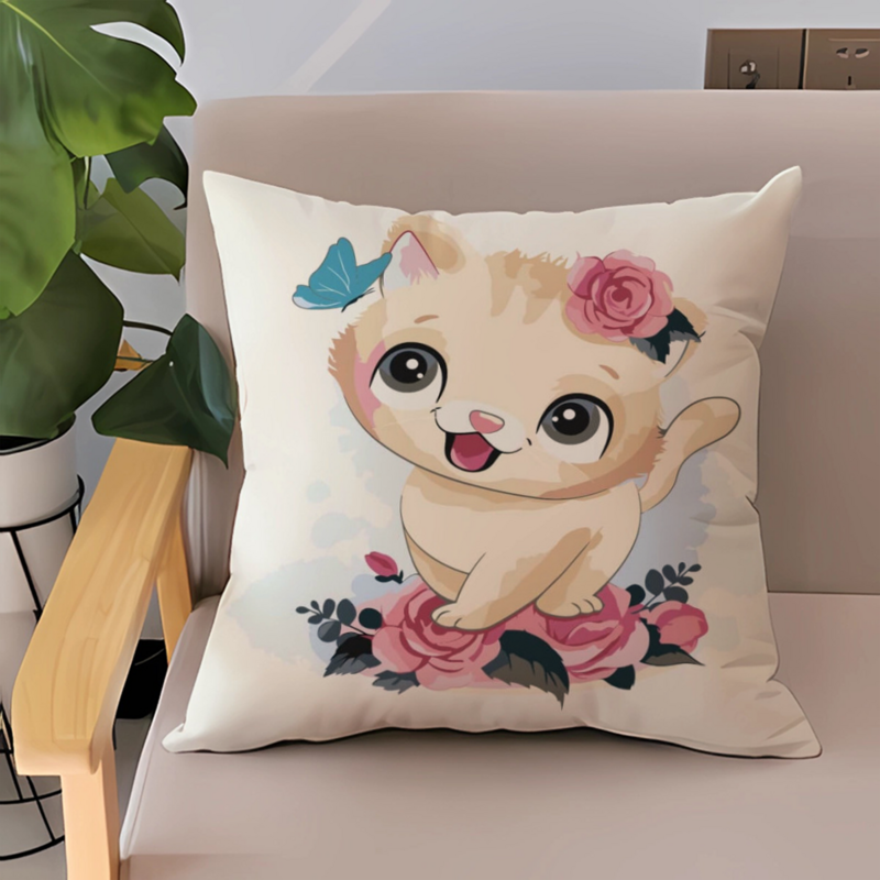 Cushions Home Decor Cute Dog Panda Decorative Pillow Covers for Sofa Pillowcase Decor 40x40 Couple Pillow Pillowcases Cover Fall