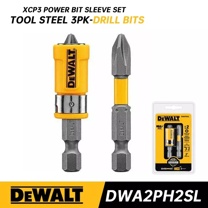 DEWALT DWA2PH2SL juego de brocas magnéticas Phillips, accesorios para herramientas eléctricas, manga, controlador de impacto, pivotante