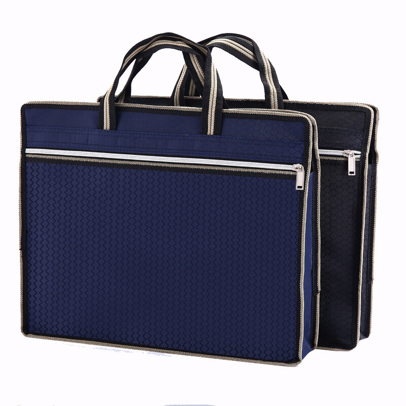 Bolsa de archivo portátil de tela Oxford, maletín impermeable para oficina, negocios, viaje, información de documentos de conferencia, maletines para portátiles