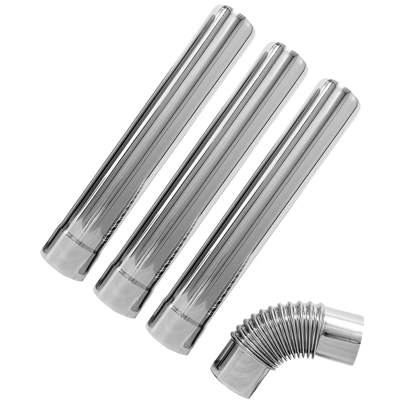 Gas Water Heater Stainless Steel Exhaust Pipe Trachea Check Valve 90° Elbow 500 Straight Smoke Chimney Duct Metal