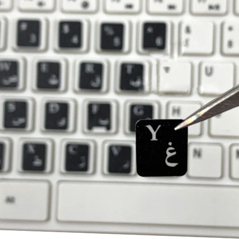 Adesivos teclado tailandês e inglês super duráveis, alfabeto à prova d'água para laptop e pc
