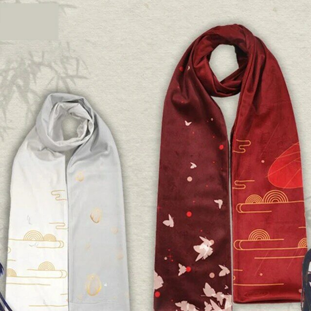 Bufanda Unisex de Anime para hombres y mujeres, pañuelo de Cosplay de Tian Guan Ci Fu Hua Cheng Xie Lian, regalo de Navidad lindo, 190x33cm, Invierno