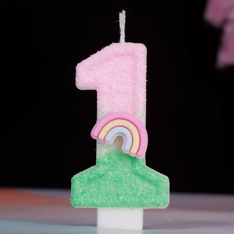 Креативная Радужная Свеча для торта на день рождения, цифровая свеча, украшение для торта на годовщину или вечеринку, топпер для торта