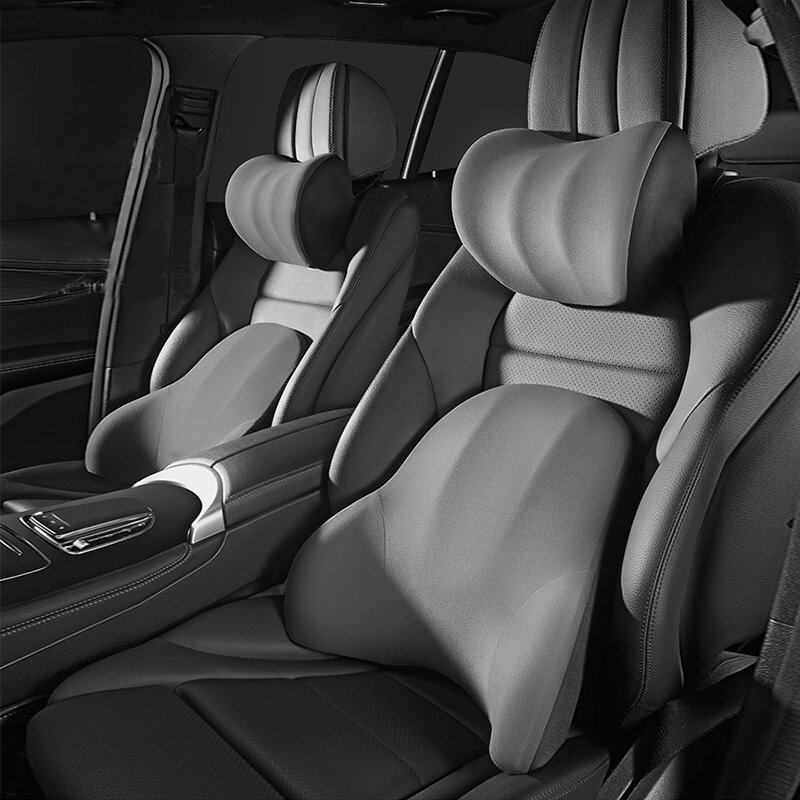 Car Neck Headrest Pillow Car Accessories Cushion Auto Seat Head  Rest Breathable Memory Foam Slow Rebound Guard Lumbar Universal
