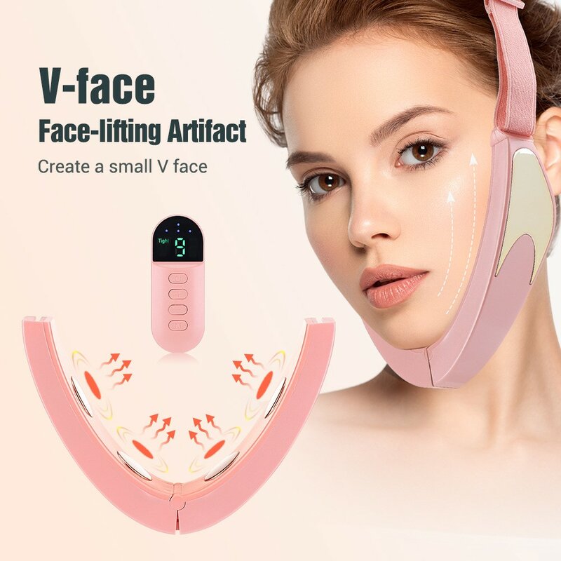 Mikro prąd kolor światła EMS drgań stała temperatura masaż twarzy instrumentu V lifting twarzy przyrząd kosmetyczny prezent