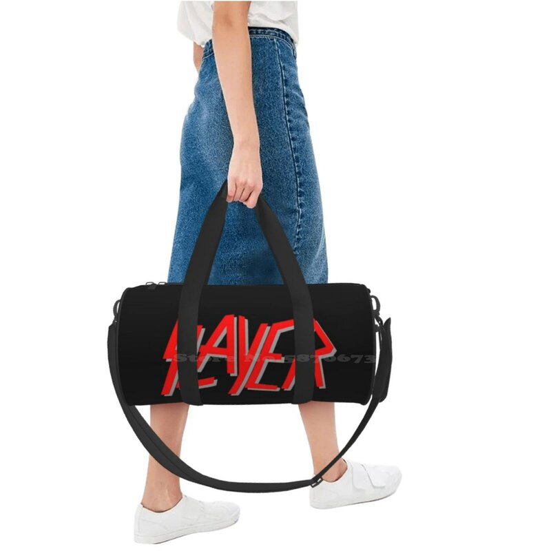 Slayer: borsa a tracolla di grande capacità con Logo per lo Shopping Logo in metallo Slayer per esterni