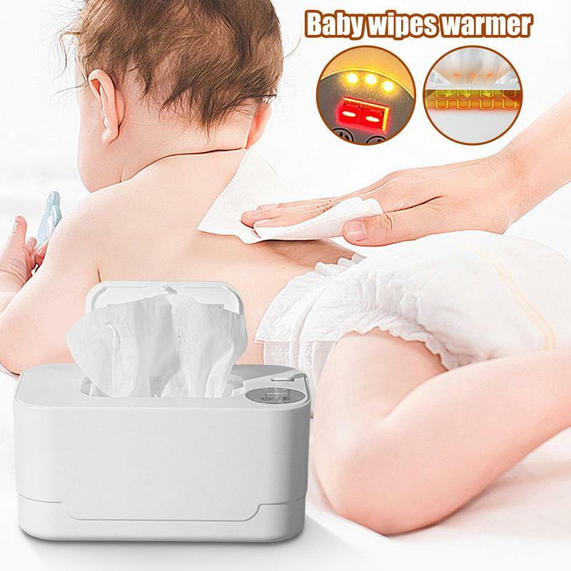 New Baby Wipe Warmer Heater Wet Towel Dispenser Napkin Heating Box Home/Car Use Mini Wipe Warmer Case Disinfecting Wipes
