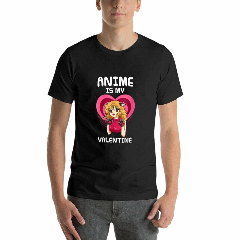 Mulheres e homens Anime is My Valentine Camiseta Kawaii, Amante Japonês, Gráfica Grande e Alto, Camisetas para Menino, Dia dos Namorados
