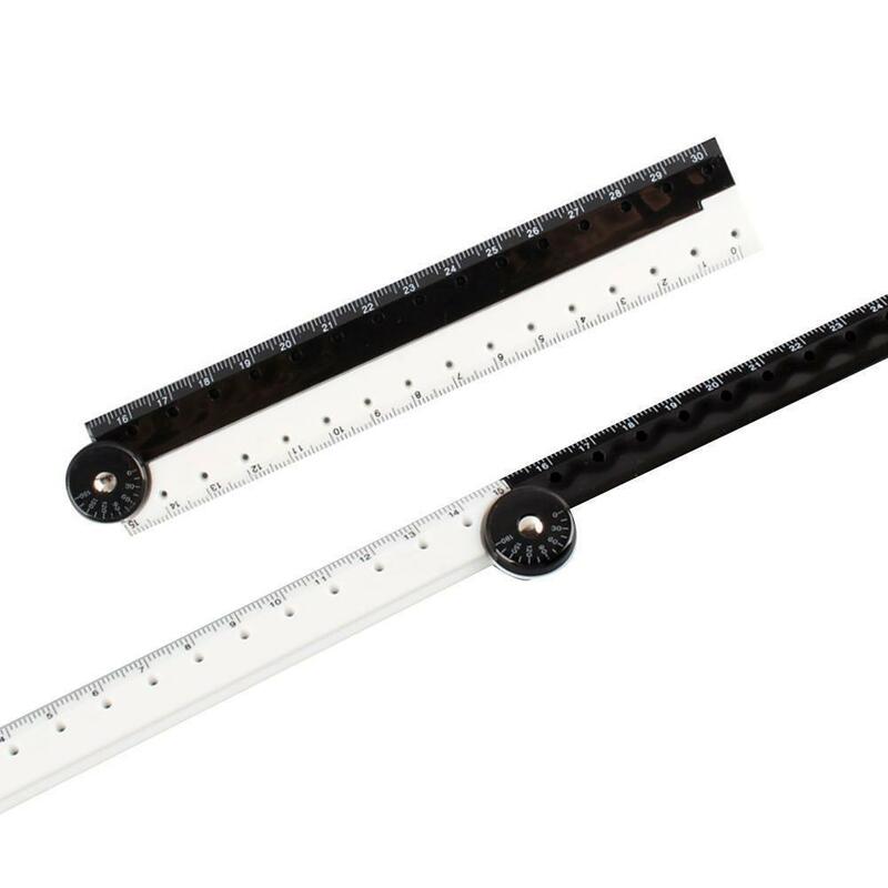 Folding Ruler Black And White Simple Graphic Primary School 1pcs Gift Suppli Student Stationery Birthday Creative Drawing S G1V8