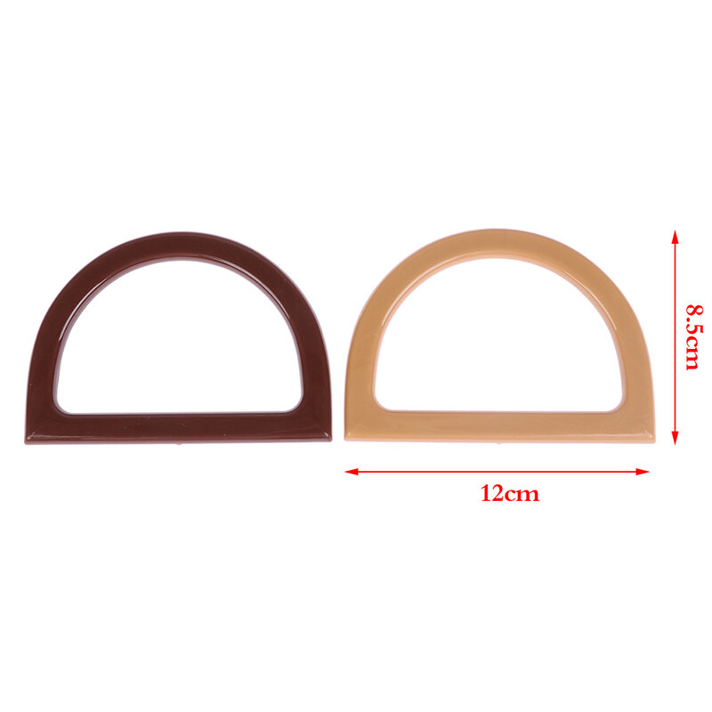 1PC Creative D-shaped Resin Bag Handle Ring Bag Handles Replacement Purse Luggage Handcrafted Accessories Woven Bag Handle