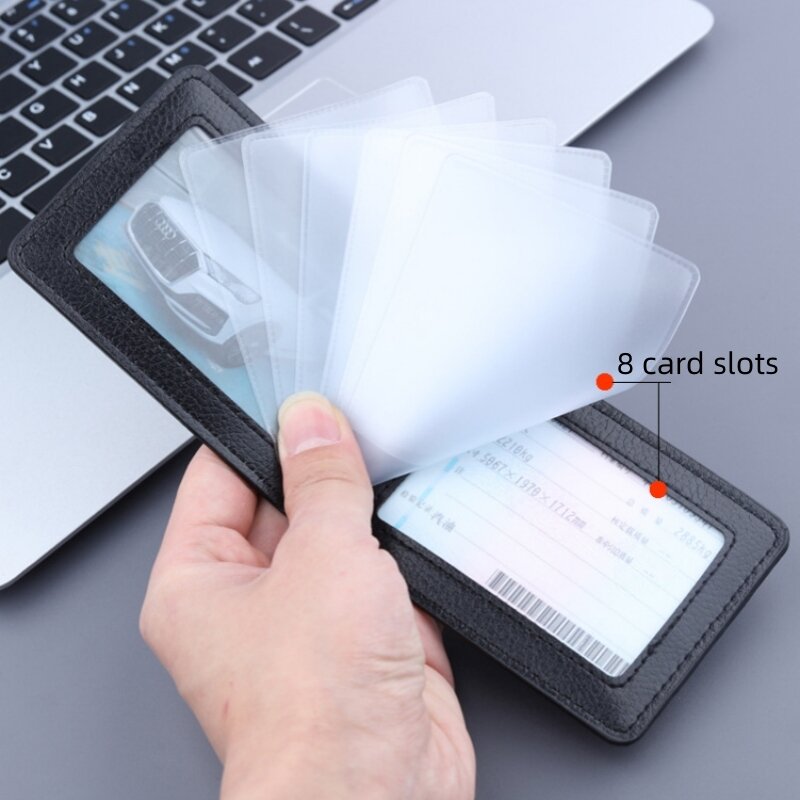2023 Fashion Simple Short Wallet Multi-Layer Card Case Driving License Cover Pu Leather Credit Card Id Holder For Men Gifts