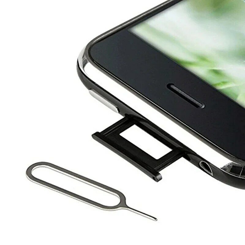 1/10/50/100 szt. Karty SIM wysuwane urządzenie do wyjmowania wypychacza pinezki kompatybilne z iPhone Samsung Xiaomi Huawei SIM igła do otwierania kart