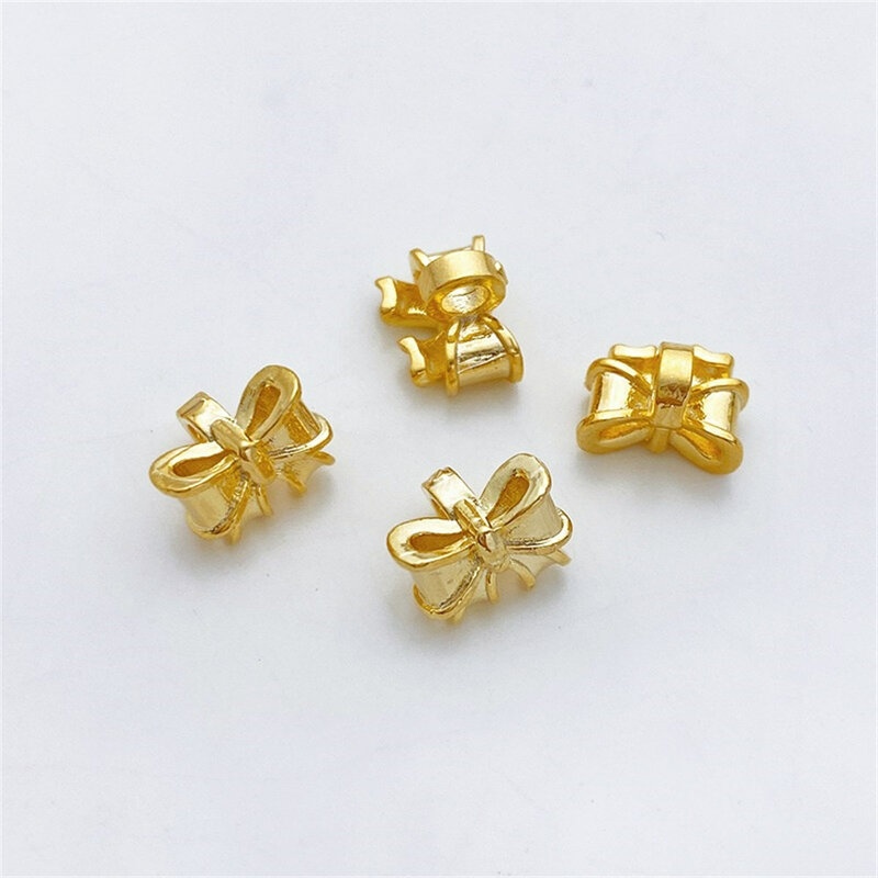 14k Tasche goldene Prinzessin Bogen Perlen verstreute Perlen DIY handgemachte Armband Halskette Perlen Schmuck Material Zubehör l205