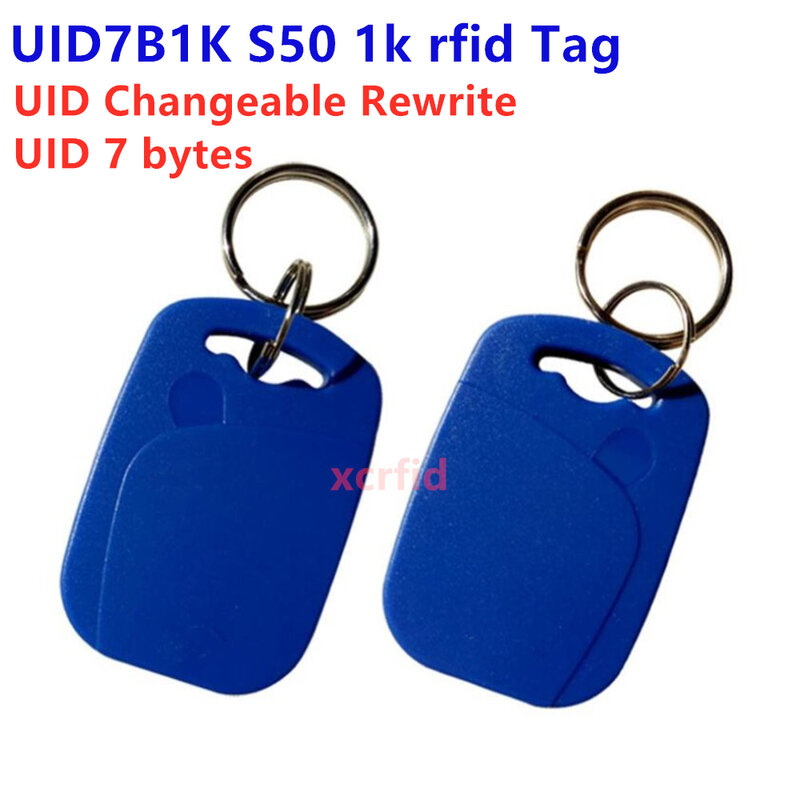 Tag Kunci RFID 13.56Mhz UID7B1K UID Yang Dapat Diubah 7 Byte UID MF0 Blok Yang Dapat Ditulis Ulang Kartu Ajaib Tiongkok Tiruan Kartu NFC