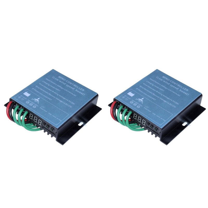 2X Wind Driven Generator Controller 12/24V 800W MPPT Charge Controller Wind Turbine Generator Controller With Monitor