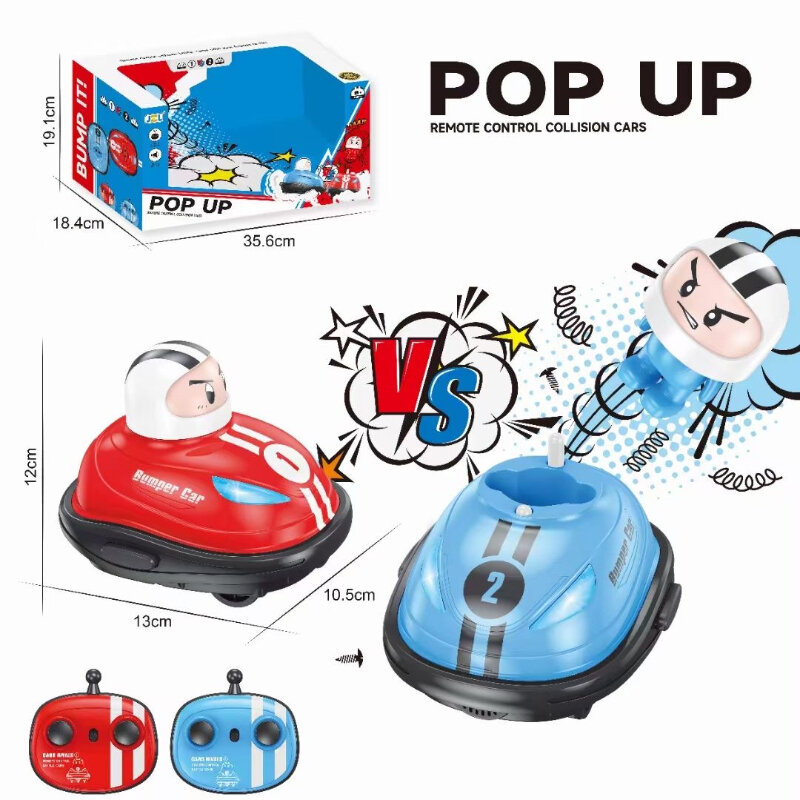 Zabawka RC 2.4G Super bitwa zderzak samochodowy wyskakująca lalka odbijająca światło wyrzutu dla dzieci zabawki zdalnie sterowane prezent dla rodziców