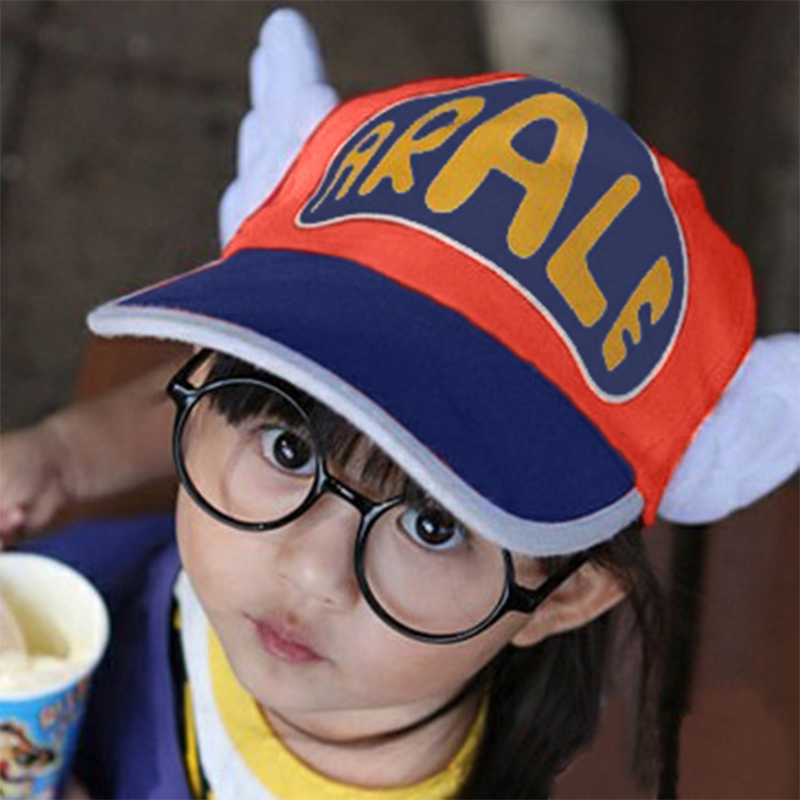 Gafas de Cosplay de la película Arale para niños, montura negra, gafas redondas para niños, accesorios, regalos, gafas verdes