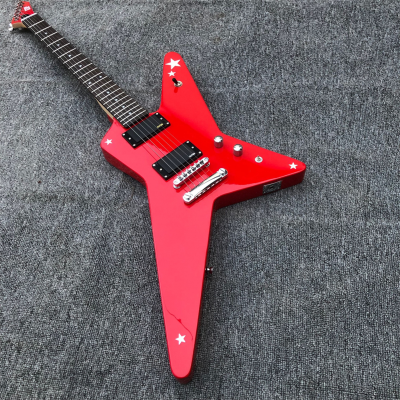 Nova guitarra elétrica, e s vermelho, captador ativo, fábrica atacado e varejo, frete grátis. Personalizado conforme necessário