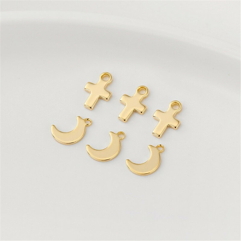 14K Gold Package Love Droplet Star Pendant Handmade DIY Bracelet Necklace Material Extended Chain Tail Chain Hanging Accessories