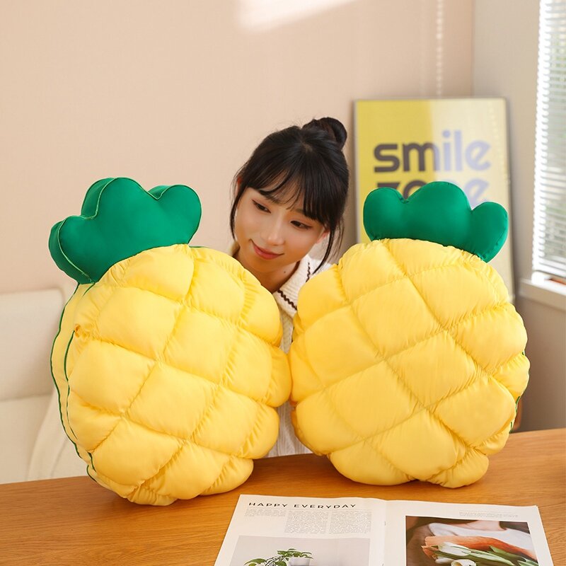 New Style  Pineapple Home Throw Pillow Plush Toys Simple Sofa Cushion Office Nap Pillow Yellow Throw Pillow Doll Send Girlfriend