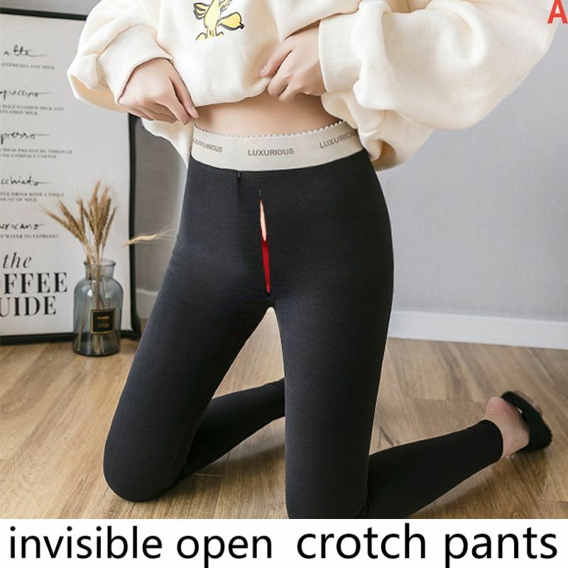Leggings Invisible Zipper Open-crotch Pants Female Fun Outdoor Couples Dating In The Wild Wear Sex Free Passion Sexy Free Sex
