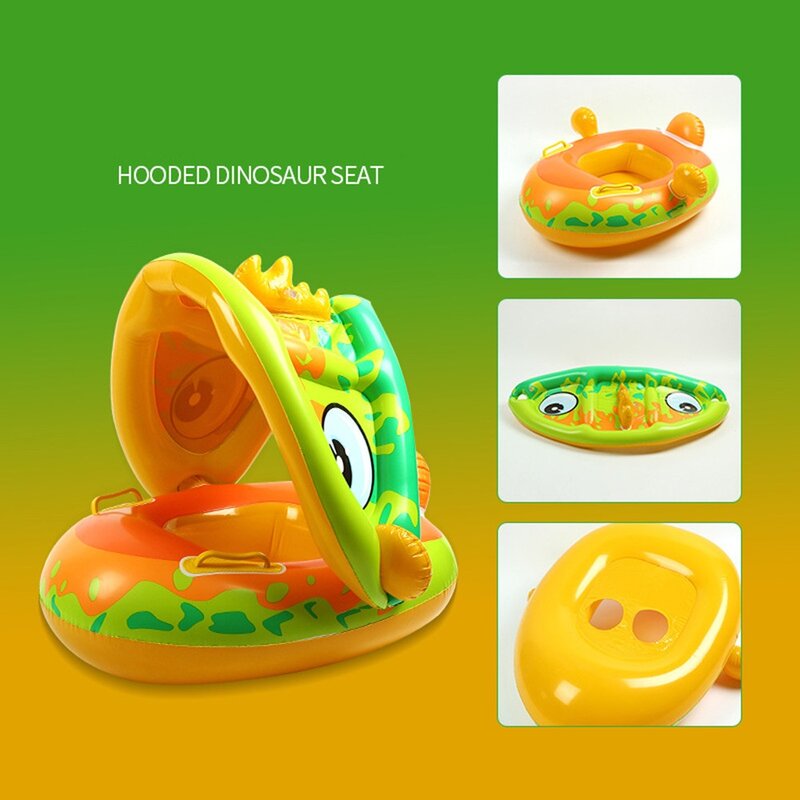 Asiento de anillos de natación inflables para bebé de 1 a 4 años, sombrilla flotante, Círculo de natación, piscina, accesorios acuáticos de verano, juguetes de baño