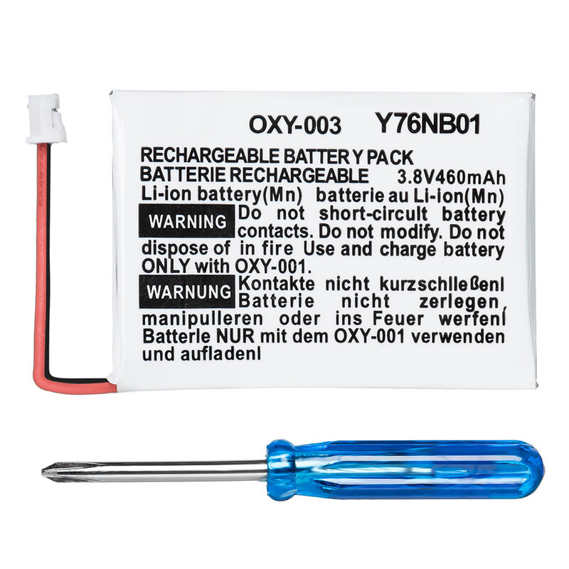 OSTENT 460mAh 3.8V recarregável Lithium-ion Battery Kit Pack para Nintendo GBM Game Boy Micro com chave de fenda