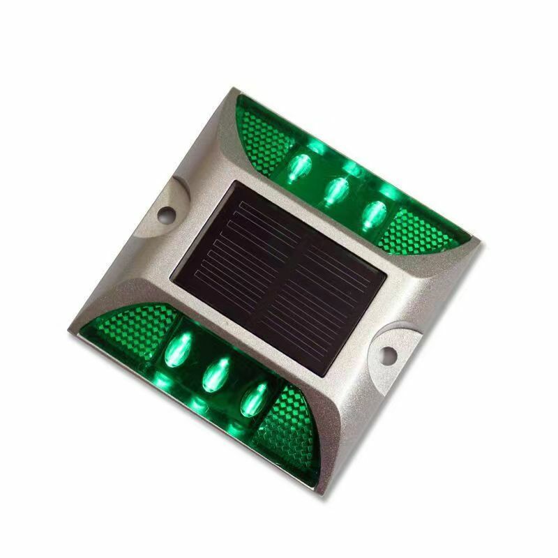 Lampu kilat LED tenaga surya tahan air, kuku reflektif, lampu kilat, peringatan tanah