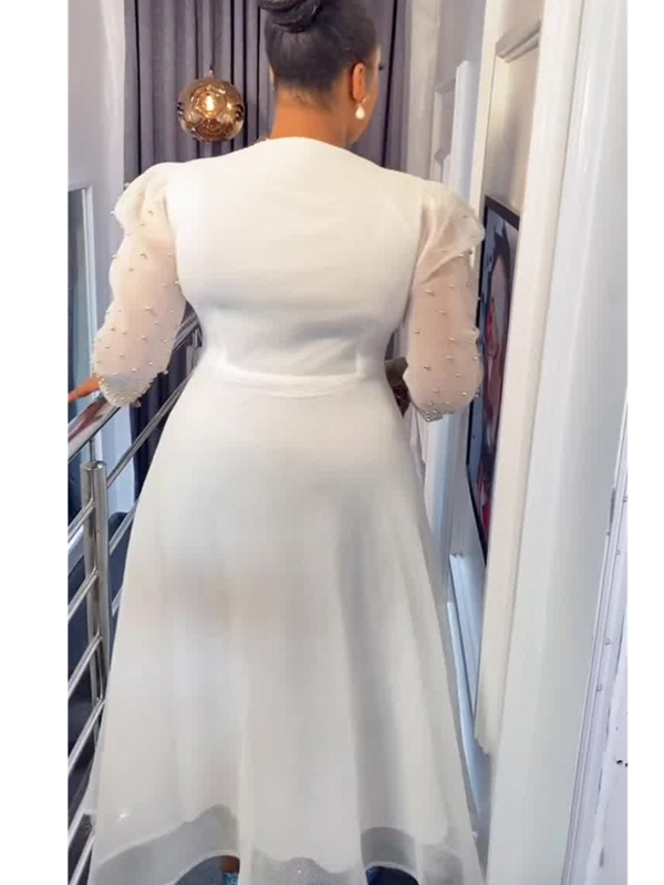 Gaun Afrika untuk wanita ukuran besar pakaian Afrika gaun panjang pesta pernikahan Muslim elegan Dashiki Ankara Turki