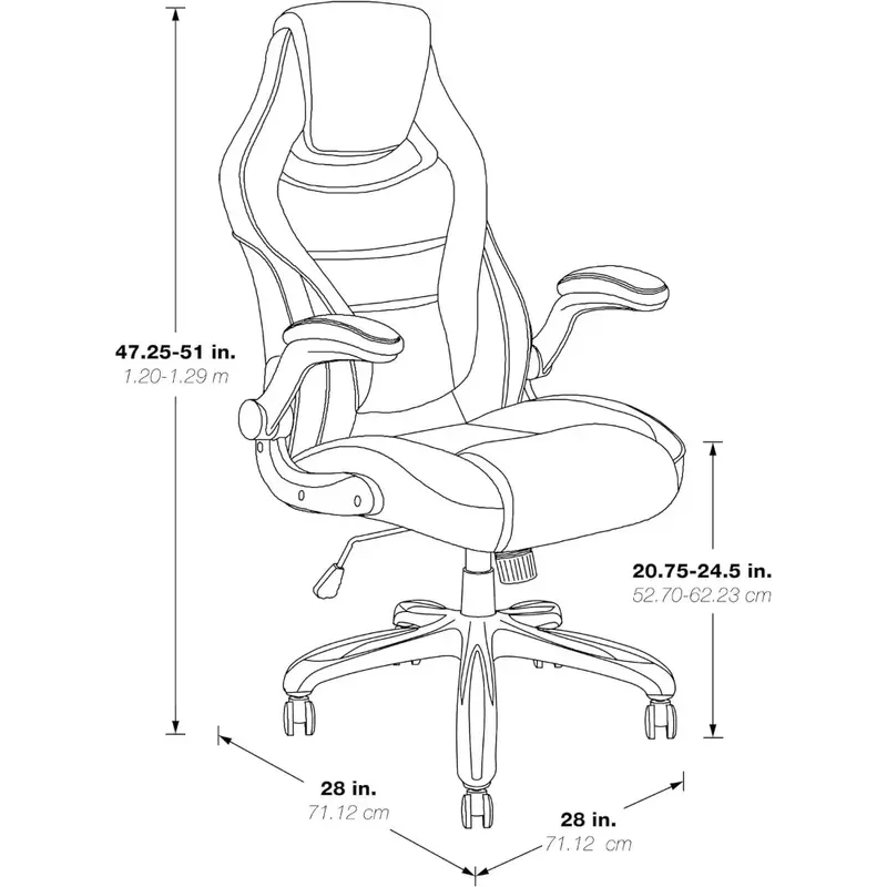 Ergonomic Adjustable Faux Leather Gaming Chair With Integrated Headrest and Airflow Cooling Material Computer Office