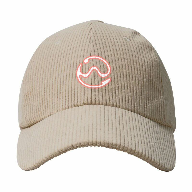 Branco Chromatica Sine Wave Corduroy Baseball Cap, Luxo Golf Hat para homens e mulheres, Streetwear Hat