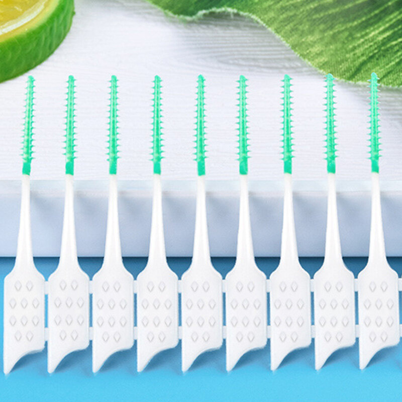Interdental Escovas Silicone Palitos, Dentes Fio dental, Higiene Oral, Cerdas Macias, Limpar entre os Dentes