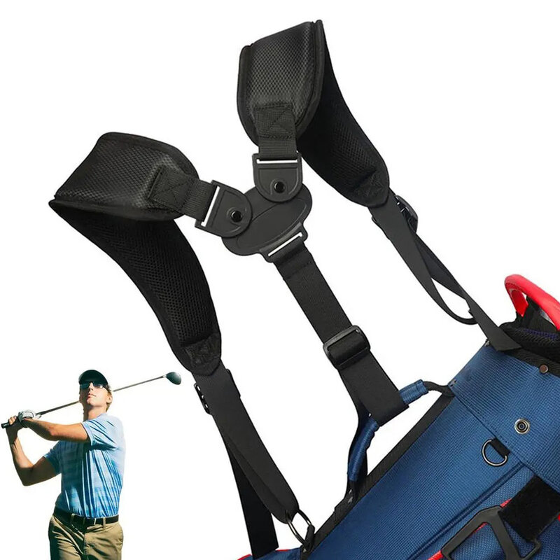 Golf Bag Strap, Soft Padding Golf Bag Straps Replacement Backpack Straps, Double Shoulder Straps Golf Carry Bag Strap